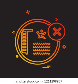 Swimming icon design vector 