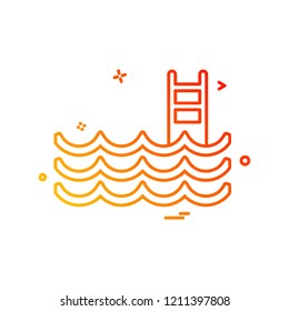 Swimming icon design vector
