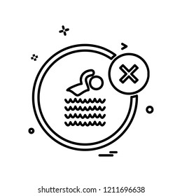 Swimming icon design vector 