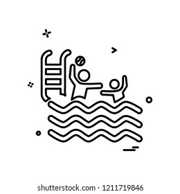 Swimming icon design vector