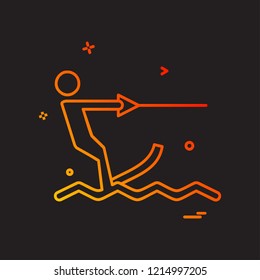 Swimming icon design vector
