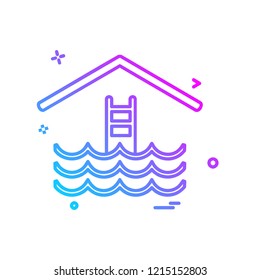 Swimming icon design vector