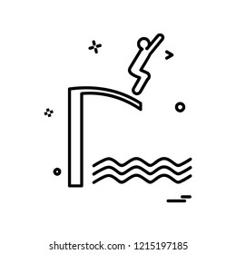 Swimming icon design vector 