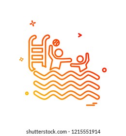 Swimming icon design vector
