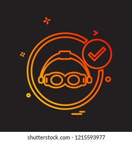 Swimming icon design vector 
