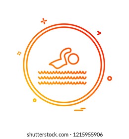 Swimming icon design vector