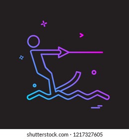 Swimming icon design vector