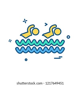 Swimming icon design vector
