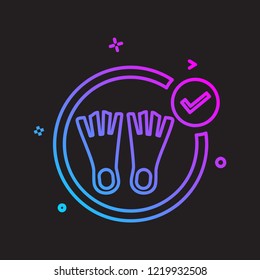 Swimming icon design vector 