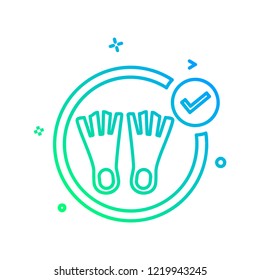Swimming icon design vector 