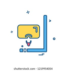 Swimming icon design vector
