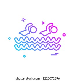 Swimming icon design vector