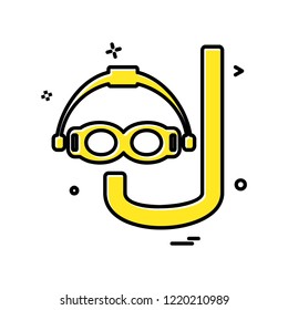 Swimming icon design vector 