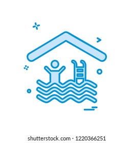 Swimming icon design vector
