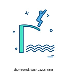 Swimming icon design vector 