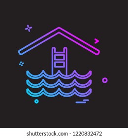 Swimming icon design vector