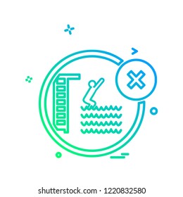 Swimming icon design vector 