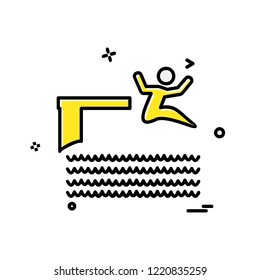 Swimming icon design vector