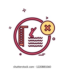 Swimming icon design vector 