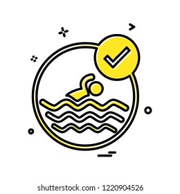 Swimming icon design vector 