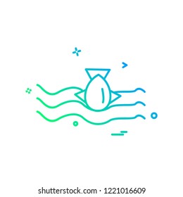 Swimming icon design vector