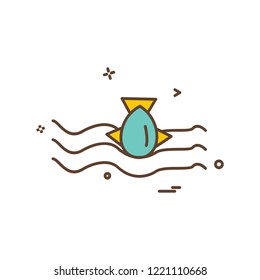 Swimming icon design vector