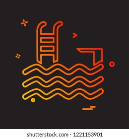 Swimming icon design vector