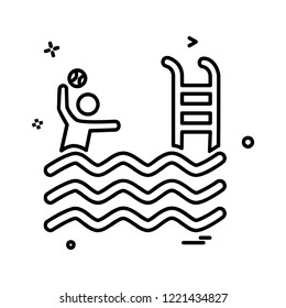Swimming icon design vector 