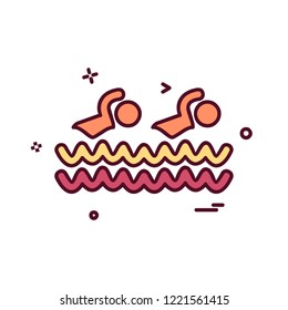 Swimming icon design vector