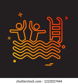 Swimming icon design vector