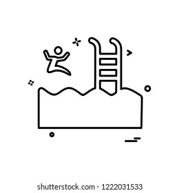 Swimming icon design vector