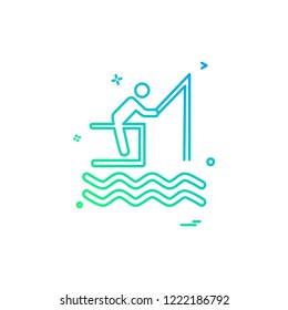Swimming icon design vector