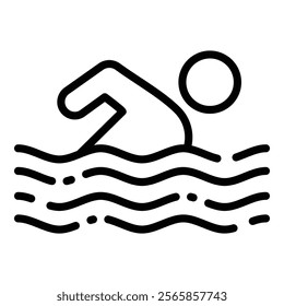 Swimming Icon Element For Design