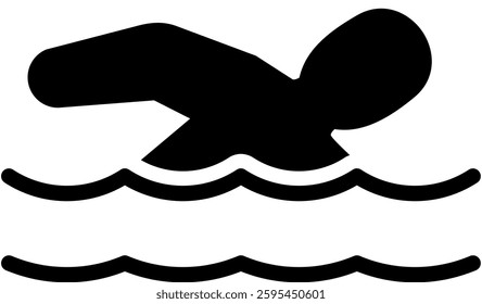 Swimming Icon Element For Design