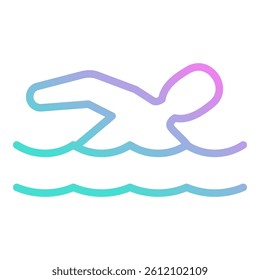 Swimming Icon Element For Design