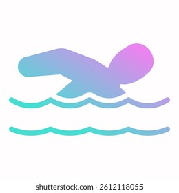 Swimming Icon Element For Design