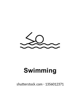 Swimming icon. Element of summer holiday icon. Thin line icon for website design and development, app development. Premium icon