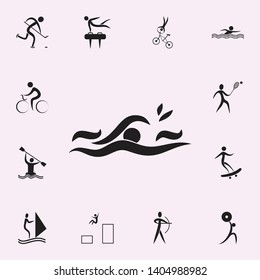 swimming icon. Elements of sportsman icon. Premium quality graphic design icon. Signs and symbols collection icon for websites, web design, mobile app on white background