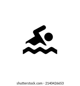 swimming icon. Flat style design isolated on white background.