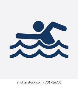 Swimming Icon Graphic Vector Design Sign  Illustration