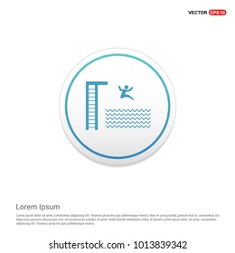 Swimming Icon Hexa White Background icon template