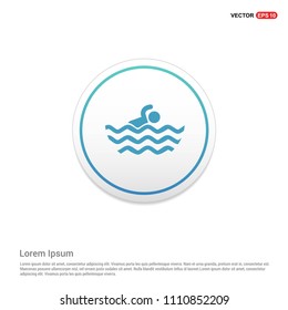 Swimming Icon Hexa White Background icon template - Free vector icon