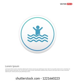 Swimming Icon Hexa White Background icon template - Free vector icon