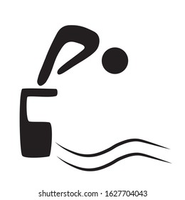 Swimming icon illustration in vector. Swimming sport icon	