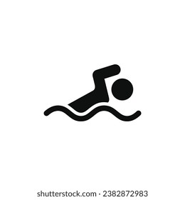 Swimming icon isolated on white background