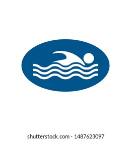 swimming icon. Logo element. vector illustration
