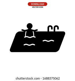 swimming icon or logo isolated sign symbol vector illustration - high quality black style vector icons

