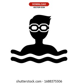 swimming icon or logo isolated sign symbol vector illustration - high quality black style vector icons
