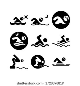 swimming icon or logo isolated sign symbol vector illustration - Collection of high quality black style vector icons
