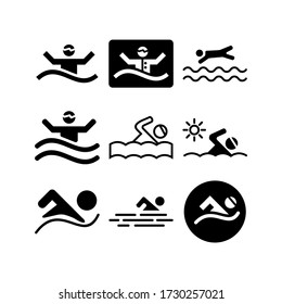 swimming icon or logo isolated sign symbol vector illustration - Collection of high quality black style vector icons
